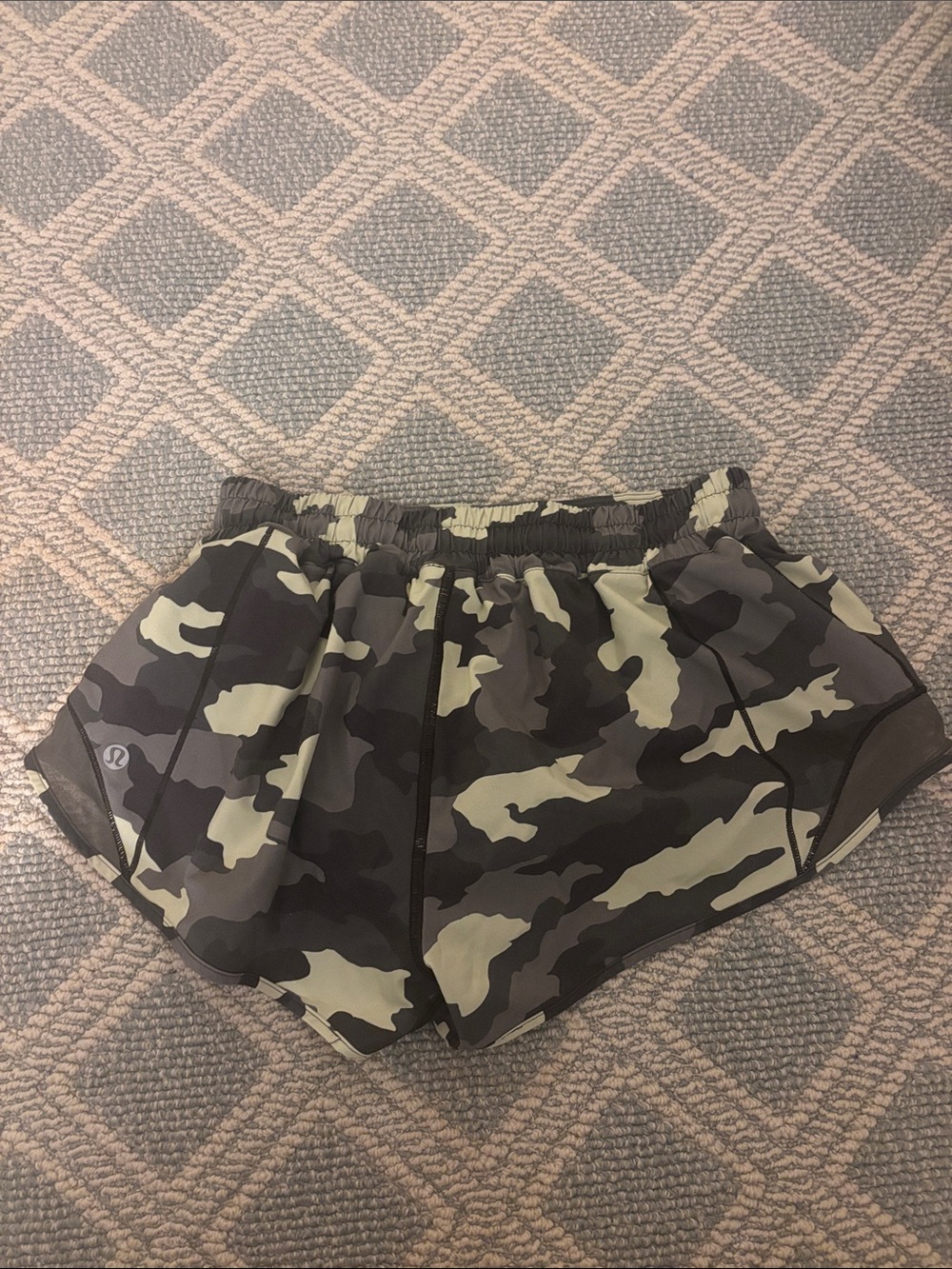 lululemon athletica Women’s Camo Athletic Shorts - Olive/Gray